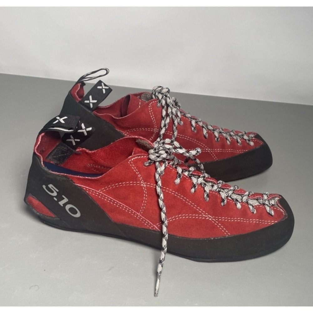 Five Ten Climbing Shoes Mens Size 12 Red Stealth C4 Lace Up 5.10